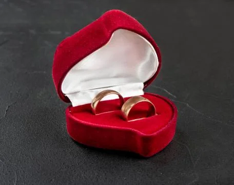 Two wedding rings Stock Photos