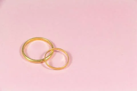 Two wedding rings Stock Photos