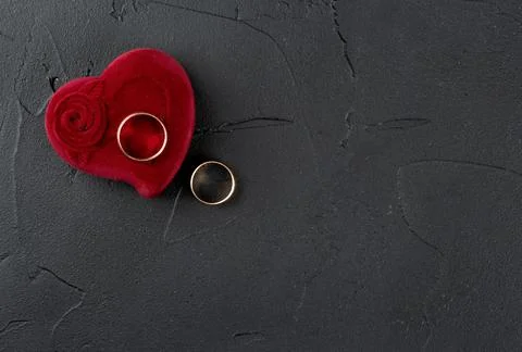 Two wedding rings Stock Photos