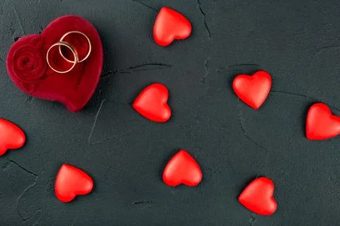 Two wedding rings Foto stock