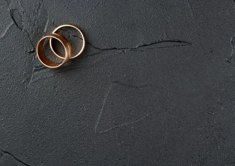 Two wedding rings Stock Photos