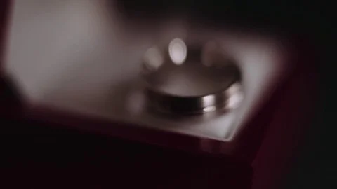 Two wedding rings with saphire and inscription inside "eternally yours" Stock Footage 80949065