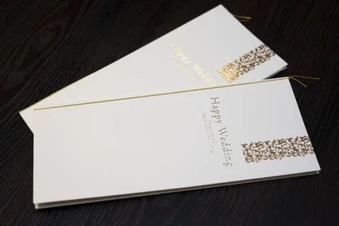 Two wedding seating order lists 写真素材