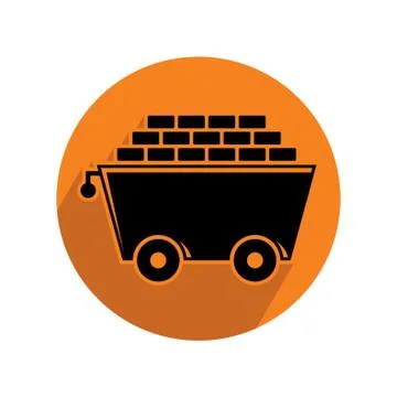 Two Wheel Barrow With Bricks Stock Illustration