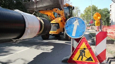 Two Wheel Loaders in Action Stock Footage 29404825