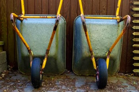 Two Wheelbarrows Stock Photos