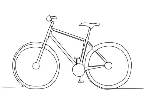 A two-wheeled bicycle Illustrazione stock