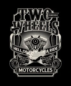 Two wheels forever Stock Illustration