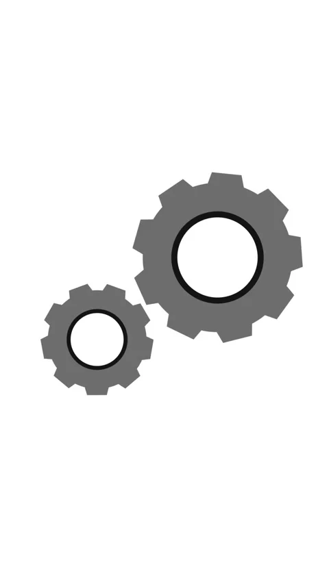 Two white and gray mechanical gears interlock and rotate smoothly against w.. Stock Footage 331811660