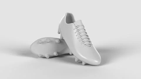 Two white boots on a white backdrop Stockillustratie