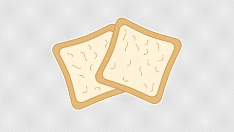 Two white bread slices moving up and down Vídeo Stock 335391184