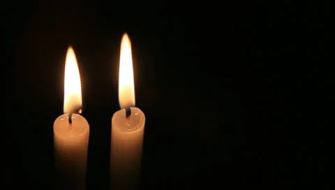 Two white candles Video stock 11022286
