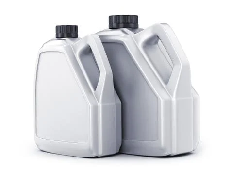 Two white canister on white background. 3d illustration 스톡 일러스트