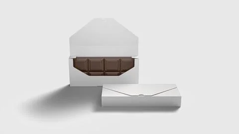 Two white chocolate tablet gift boxes Stock Illustration