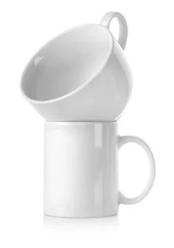 Two white cup Foto stock