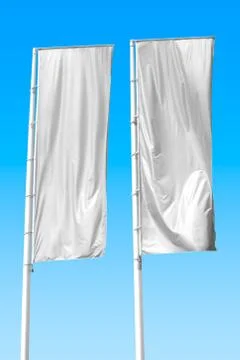Two white flag Stock Photos