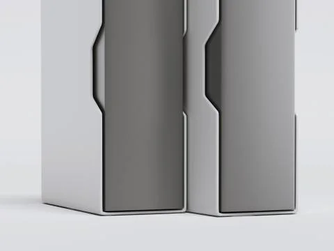 Two white folder with documents 스톡 일러스트