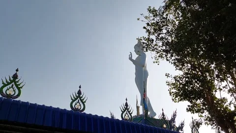 Two white ones with beautiful colored lights Stockbeeldmateriaal 264104486