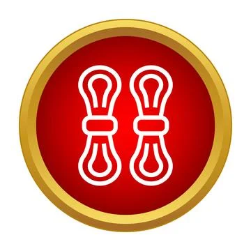 Two white rope coils icon design element Stockillustratie