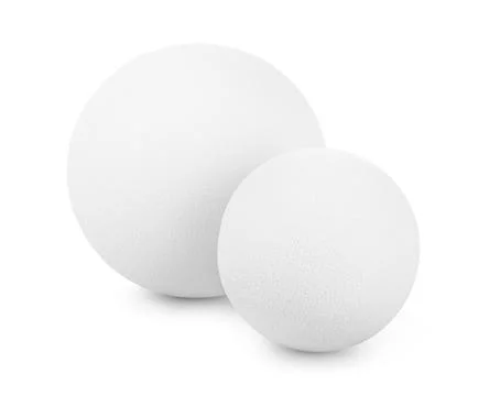 Two white spheres Stock Photos