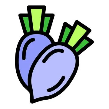 Two whole beets with green stems growing on white background Stock Illustration
