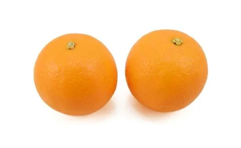 Two whole ripe oranges Stock Photos