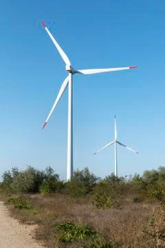 Two Wind Generators Power Supply Stock Photos