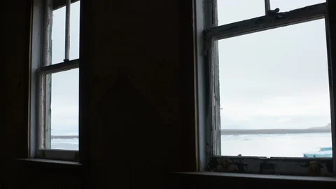 Two Windows Inside Shack Stock Footage 120914792