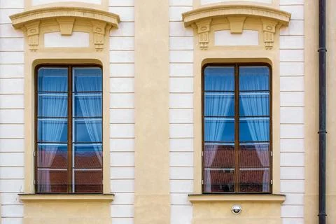 Two windows with a visor. Stock Photos