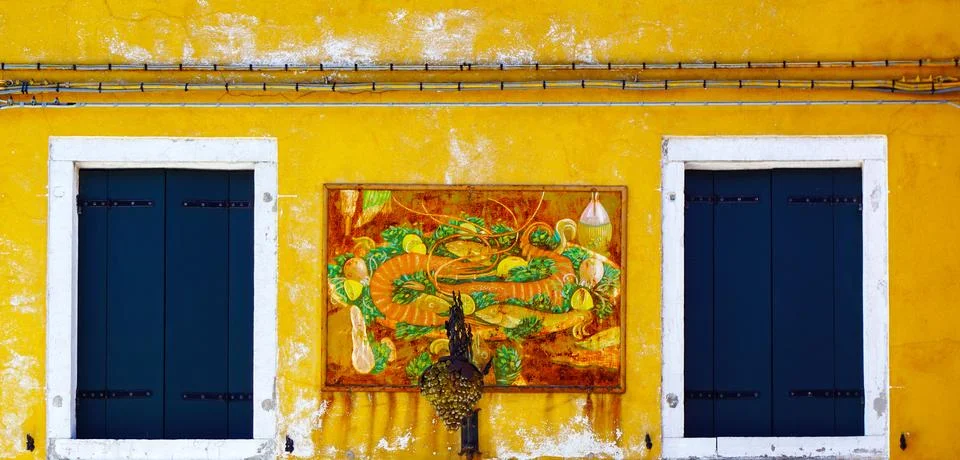Two Windows with white frame Stock Photos