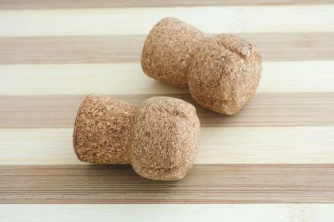 Two wine corks Stock Photos