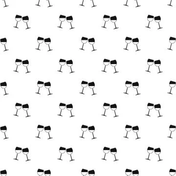 Two wine glasses pattern Stock Illustration