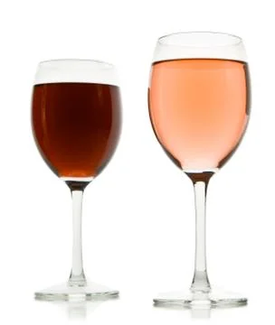 Two wine glasses Stock Photos