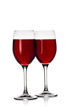 Two Wine Glasses 스톡 사진