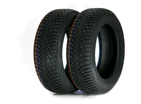 Two winter tires Stock Photos