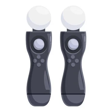 Two wireless controllers for virtual reality gaming experience Stock Illustration