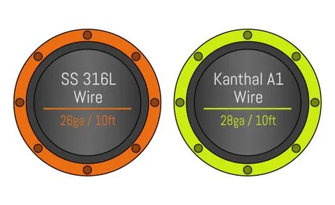 Two wires icon for e-cigarette coil building. Stock Illustration