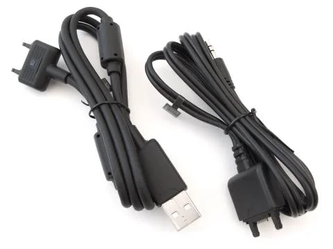 Two Wires for Mobile Foto stock