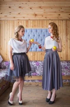 Two Woman posing Stock-Fotos