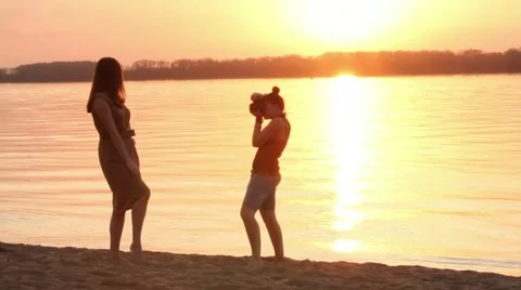 Two woman at the river 3 動画素材 10969772