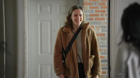 Two women hugging Stock Footage 288757997