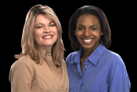 Two Women Smiling Stock Footage 754865