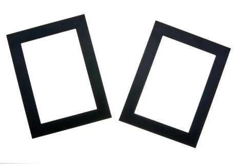 Two wooden black frames Stock Photos