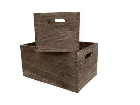 Two wooden boxes. 写真素材