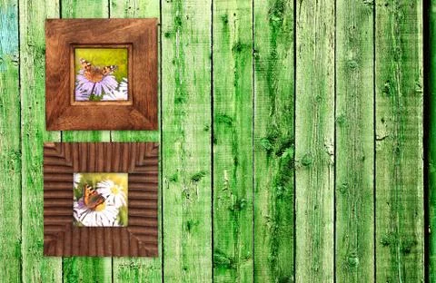 Two wooden frames Stock Illustration
