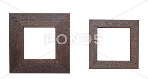 Two wooden frames Stock Photos