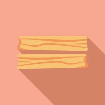 Two wooden planks creating empty shelf on pink background Ilustración de archivo