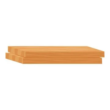 Two wooden planks creating a simple and empty shelf Illustrazione stock