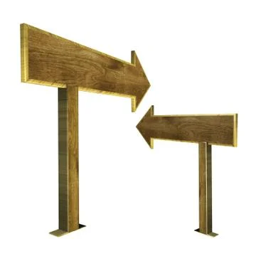 Two wooden pointer Stock Illustration