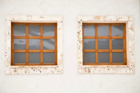 Two wooden windows Фото